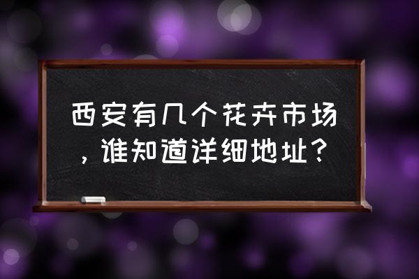 西安市绿植批发市场在哪 西安有几个花卉市场,谁知道详细地址? 西安市绿植批发市场在哪 西安有几个花卉市场,谁知道详细地址?