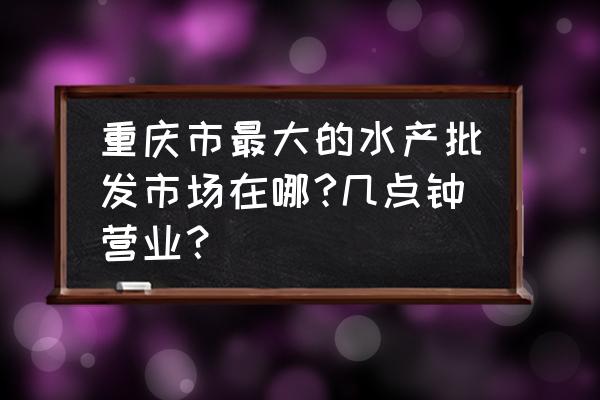 重庆鱼批发市场在哪里 重庆市最大的水产批发市场在哪?几点钟营业? 重庆鱼批发市场在哪里 重庆市最大的水产批发市场在哪?几点钟营业?